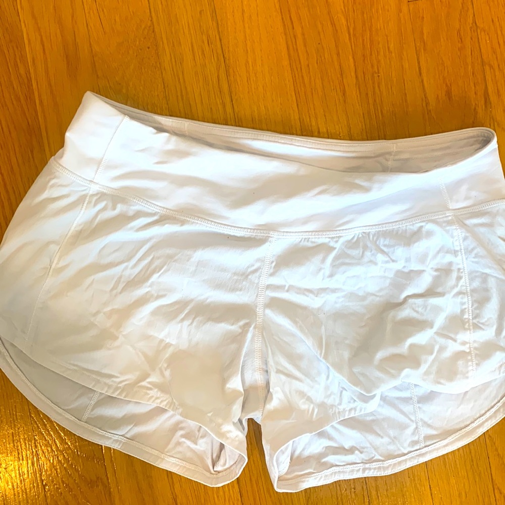 Lululemon speed up high rise white shorts - size 6